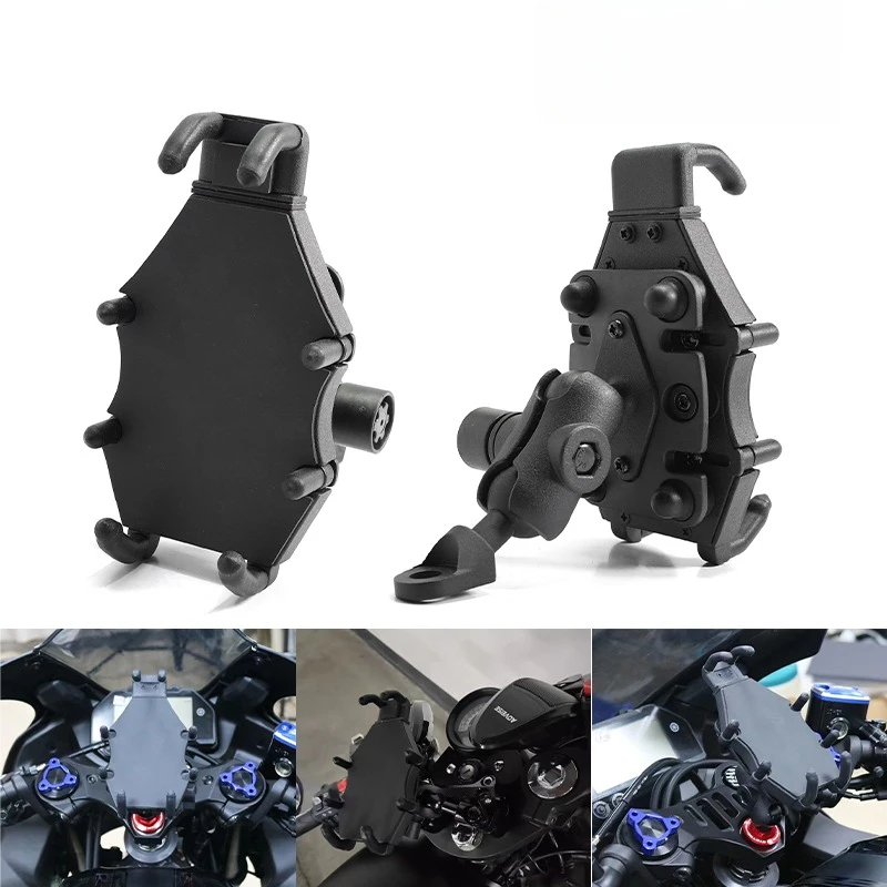 

Shockproof Motorcycle Stand Bracket GPS Support Mobile Phone Holder Mount Anti-Theft 360 Rotatable