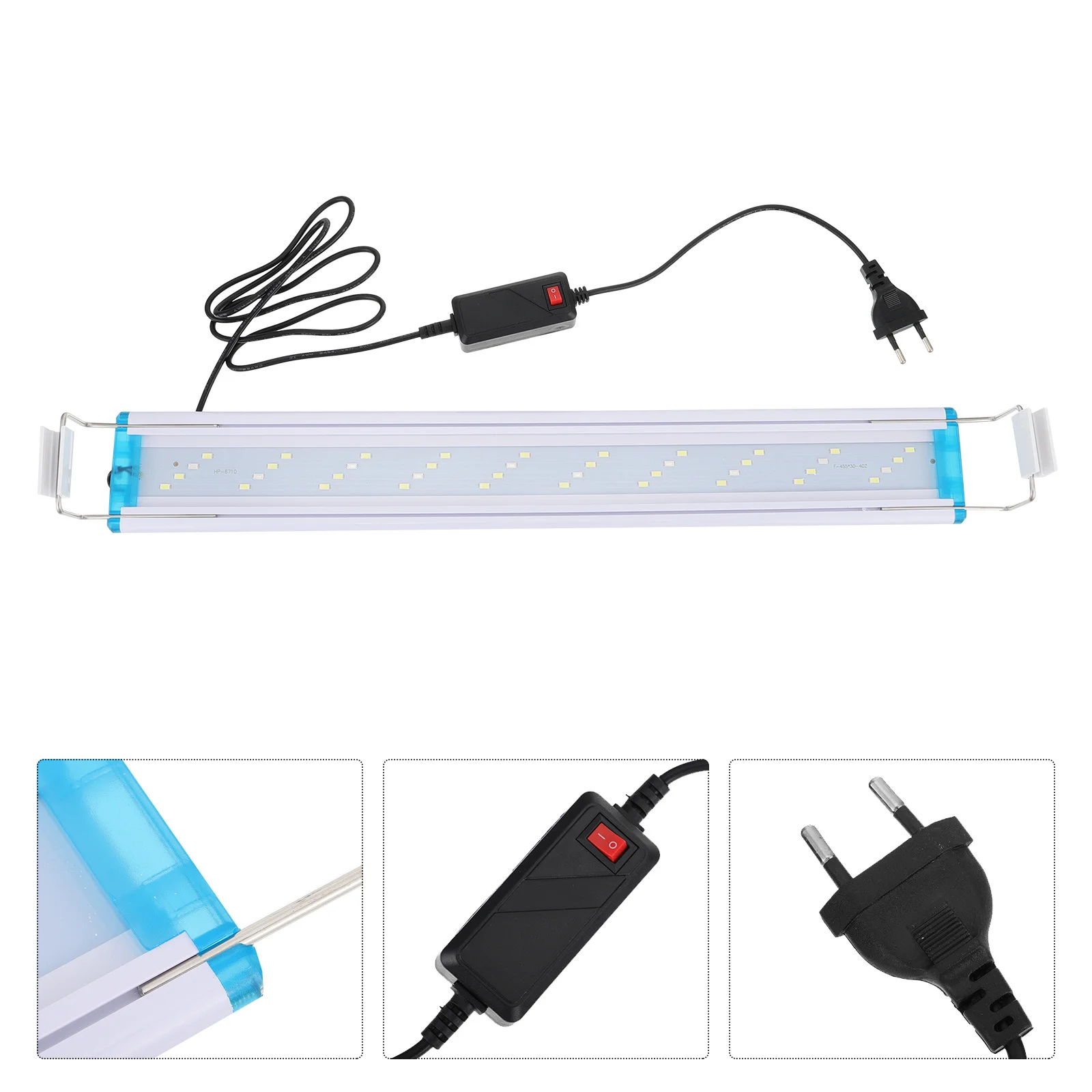 1Pcs Aquarium Light Compact High Brightness LED Lamp Fine Heat Dissipation Easy Install Eu Plug Fish Tank Light