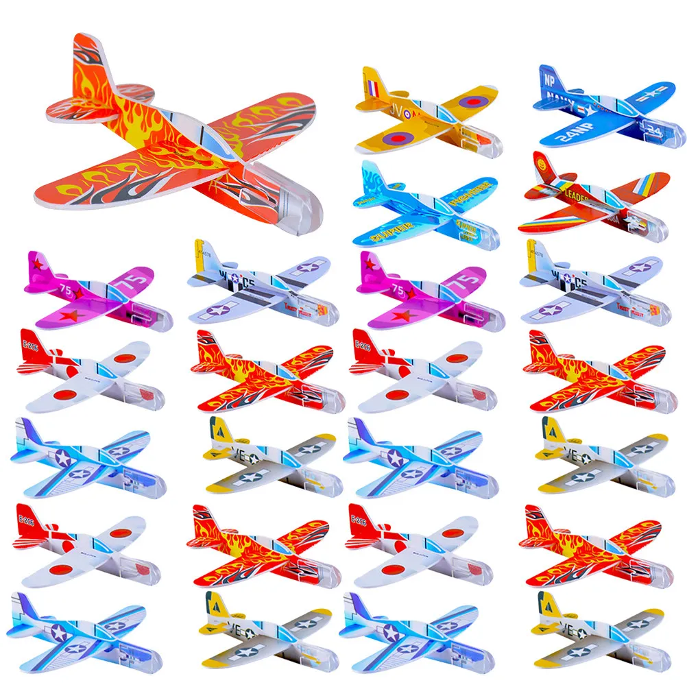 

30Pcs Airplane Set Colorful Throwing Glider Planes Outdoor Educational Hand Throwing Aircraft for Kids Party Family Gathering