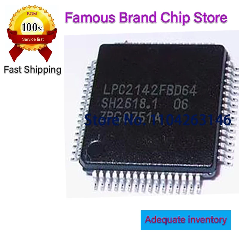 

by 5PCS/LOT LPC2142FBD64 LPC2142 QFP64