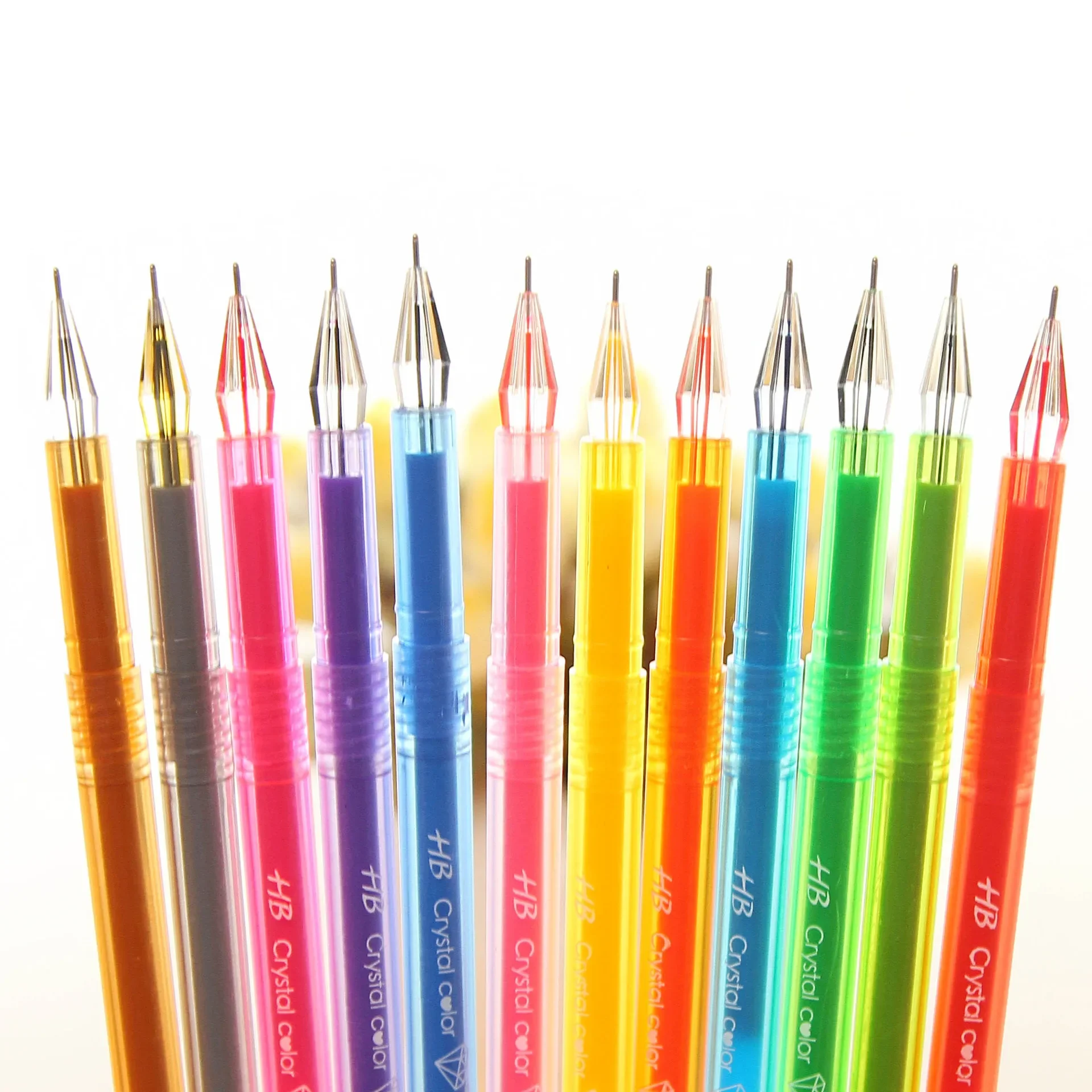 36pcs Korea Stationery Small Fresh Cute Cool Color Gel Pen Creative Diamond Fountain Pen 12 Color Love Pen Gel Pens