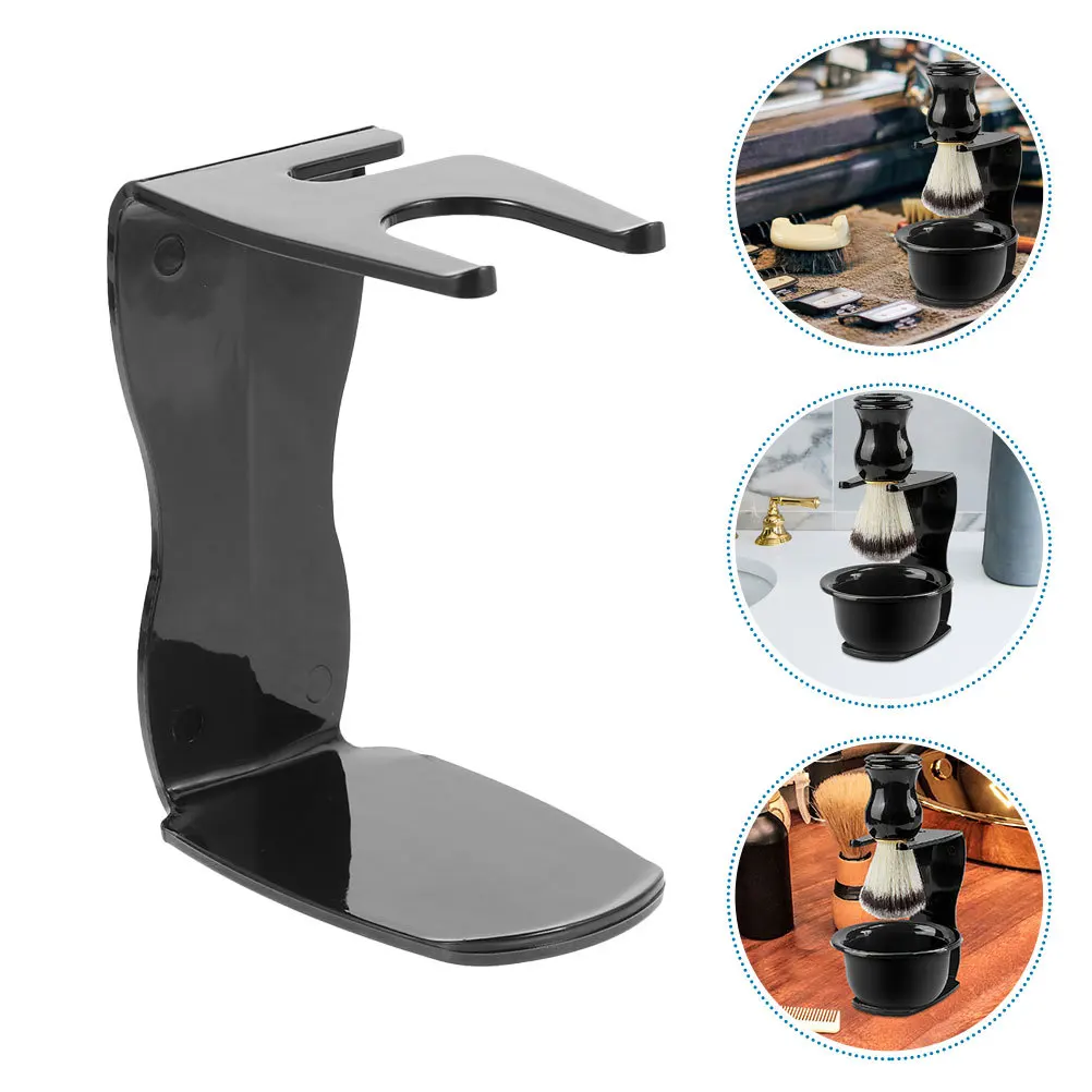 

3pcs Portable Razor Stand For Men Shaving Brush Holder Compact Durable Storage Rack Heavy Duty Shaver Base
