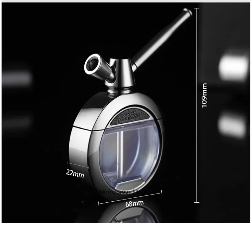 R&R Portable Double Filter Water Smoking Pipe Grass Zinc Alloy Hookah Shisha Set Men and Women Dry Herb Grass Tobacco Pipes Kit