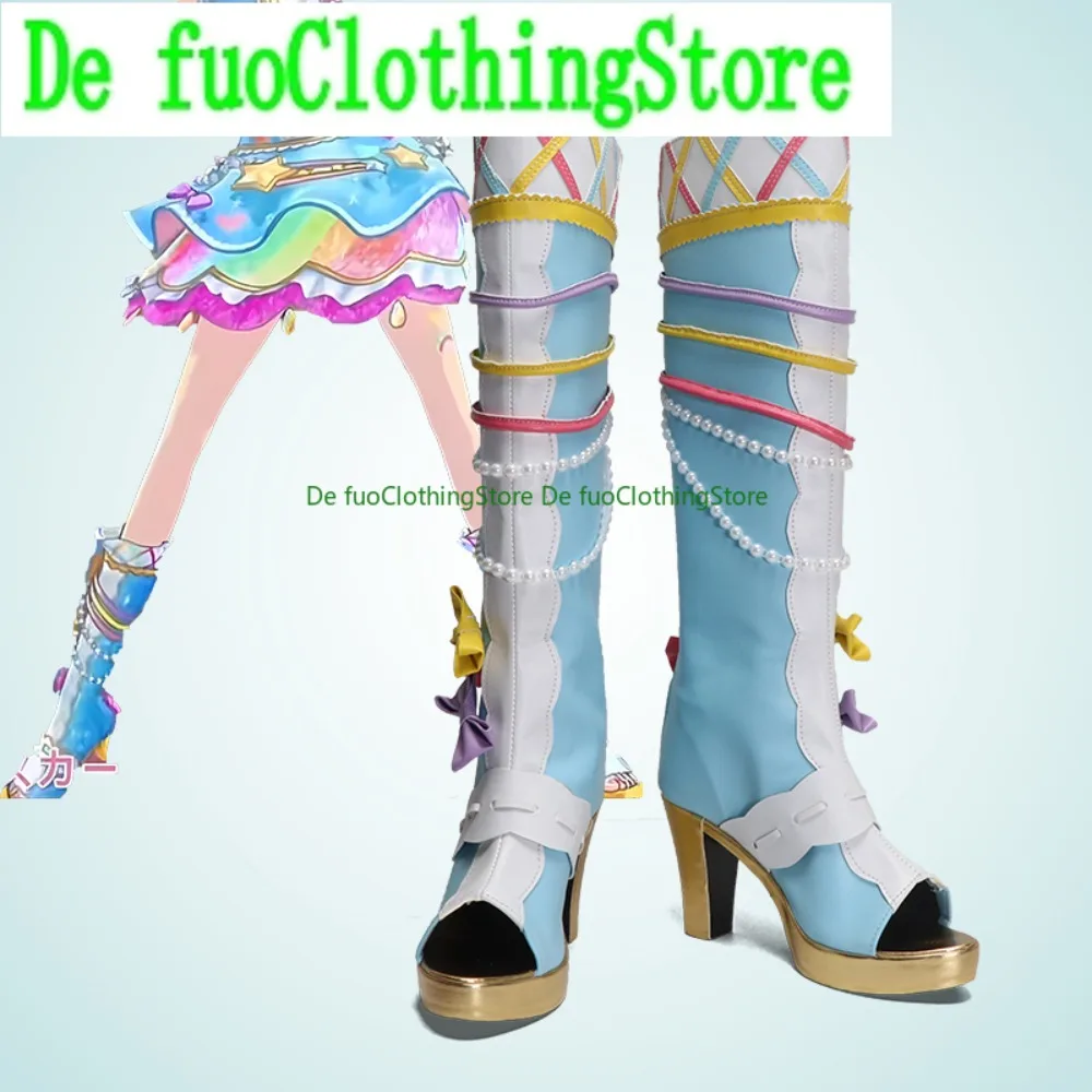 

DefuoClothing Aikatsu Stars Hoshimiya Ichigo Cosplay Shoes Idol Character Boots Halloween Carnival Party Costumes Accessory Shoe