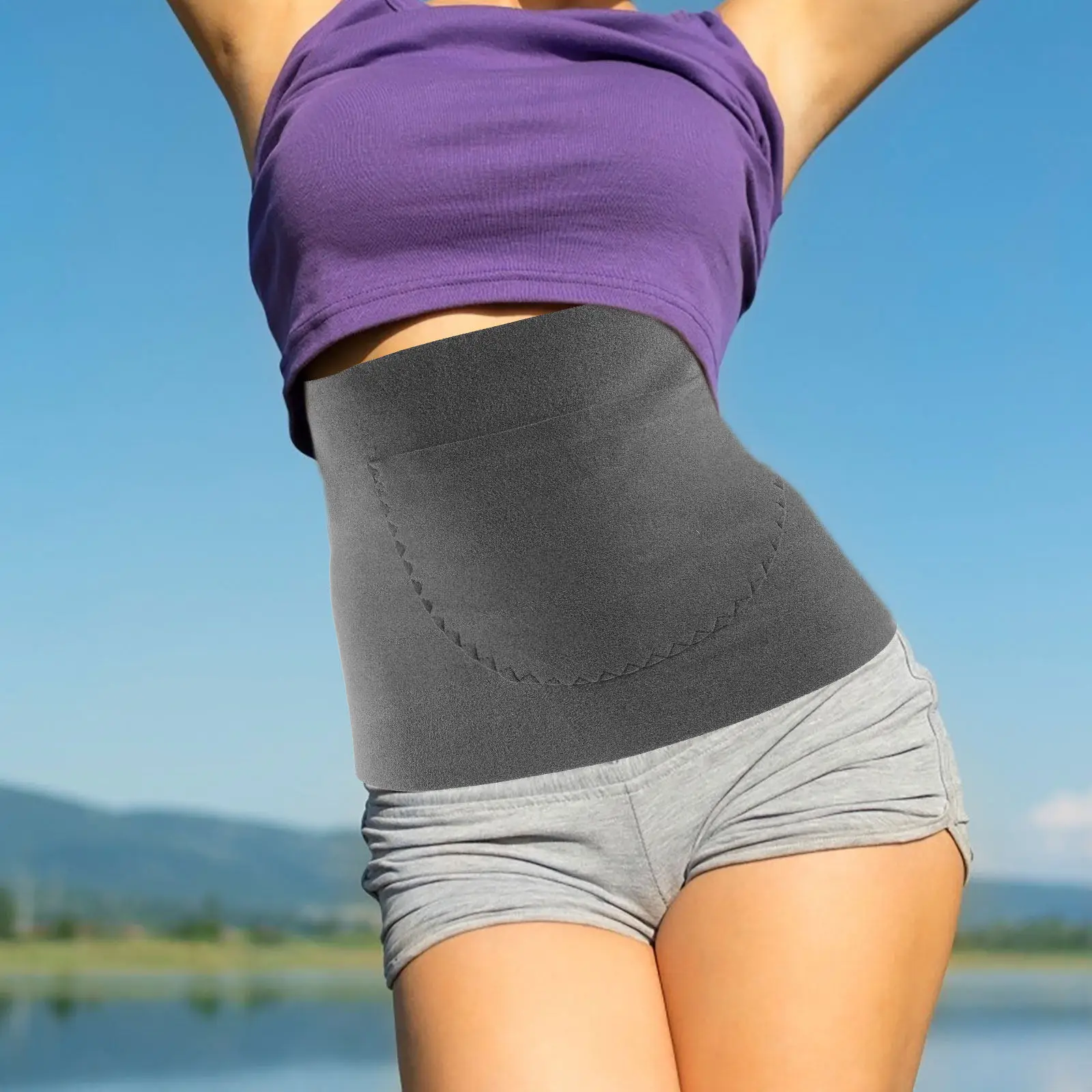 1Pcs Protective Waist Support Belt Wool Knit Warmth Lumbar Brace Support Wrap Elastic Comfortable for Waist Back Pain
