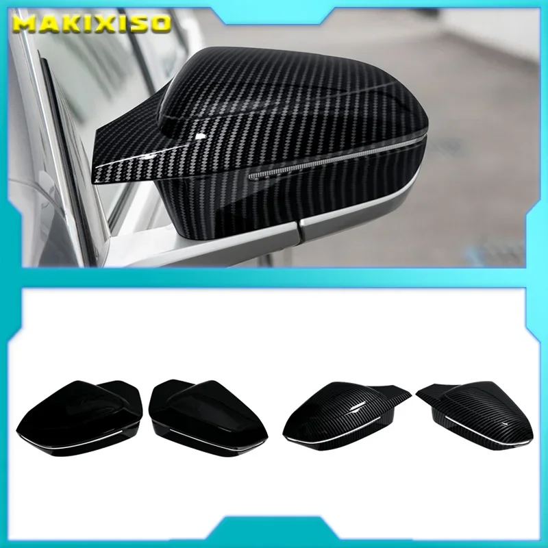 

M3/M5 Style Carbon Fiber Look Black Rearview Side Mirror Cover Caps Fit for BMW 5 7 I5 I7 Series G60 G61 G68 G70 G90 Sticking