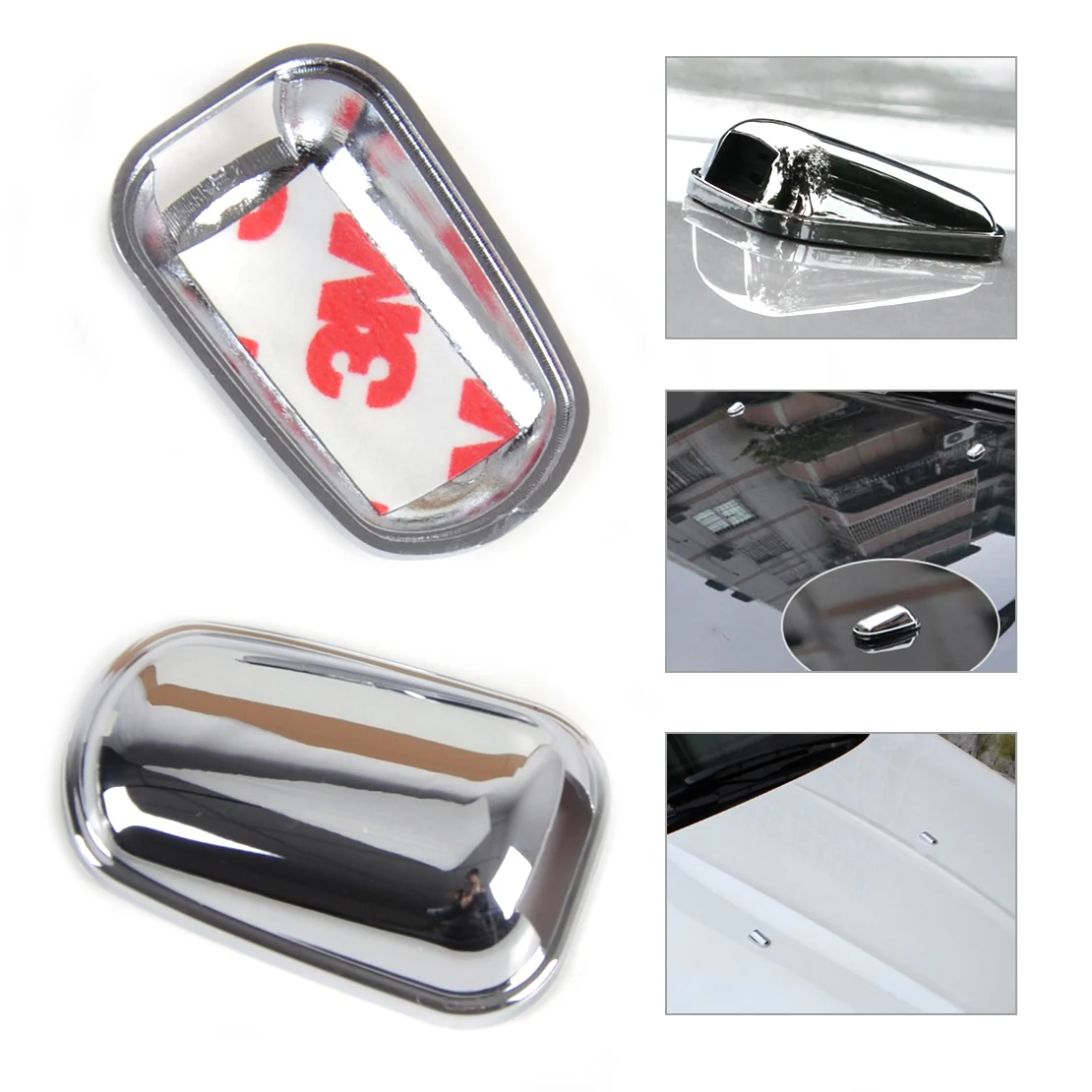 Beler-cubierta de arandela de parabrisas cromada, boquilla de pulverización, decoración, pegatina protectora para Ford Kuga Escape 2013 2014, accesorios de coche, 2 uds.