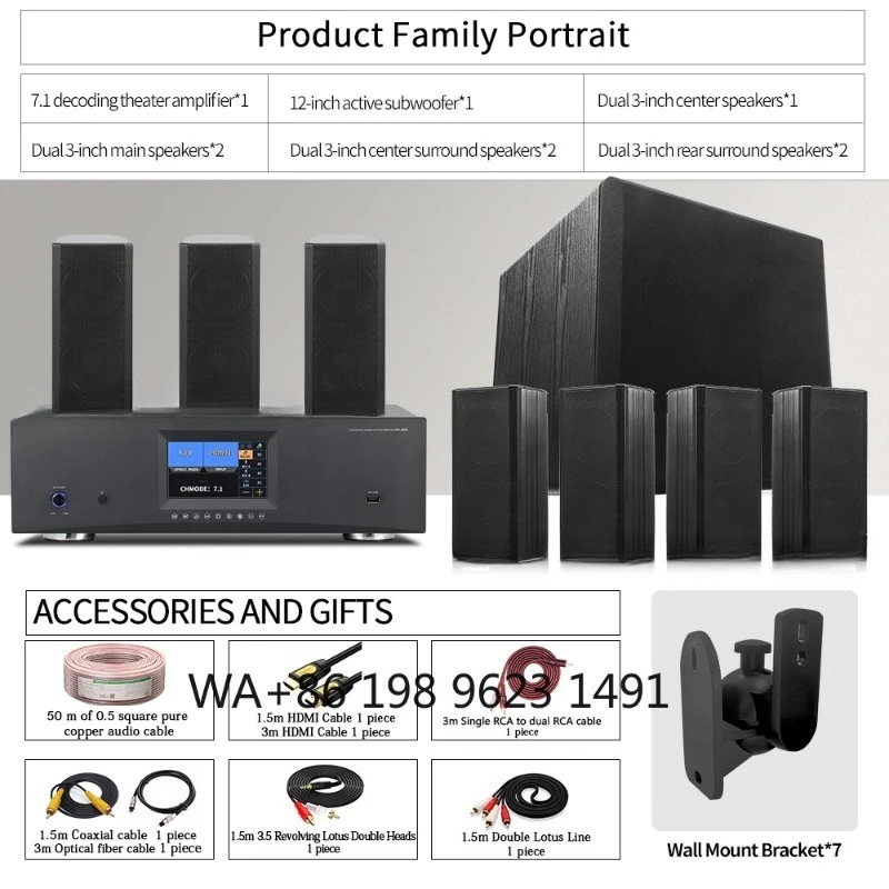 15 Inch 2-Way Waterproof Active Column Speaker DSP PA System Indoor Outdoor DJ Stage Professional Audio