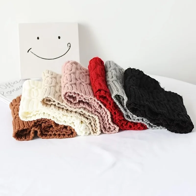 Soft Knitted Neck Warmer Fashion Sport Scarf Women Face Cover Winter Skating Running Warm Scarves Thick Cold-proof Collars