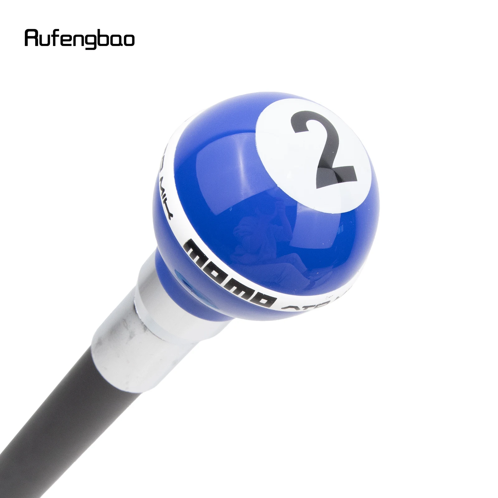 Blu Bianco Numero Due Palline Argento Bastone da passeggio Bastone da passeggio decorativo alla moda Gentleman Elegante bastone cosplay Crosier 94 cm