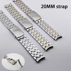 20mm Width Watch Band Full Solid Silver Gold Rose Gold bracelet Watch Accessories Watch Strap Suitable for 42mm seahorse Case