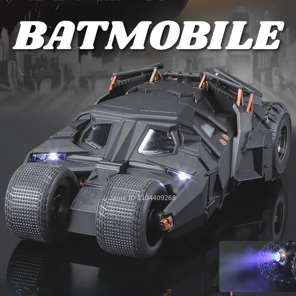 1:24 Batmobil Bolide Auto Modell Spielzeug Türen Geöffnet Stoßdämpfung Spray Sportwagen Modelle Sound Licht Spielzeug Geschenke für Jungen – Detail 1