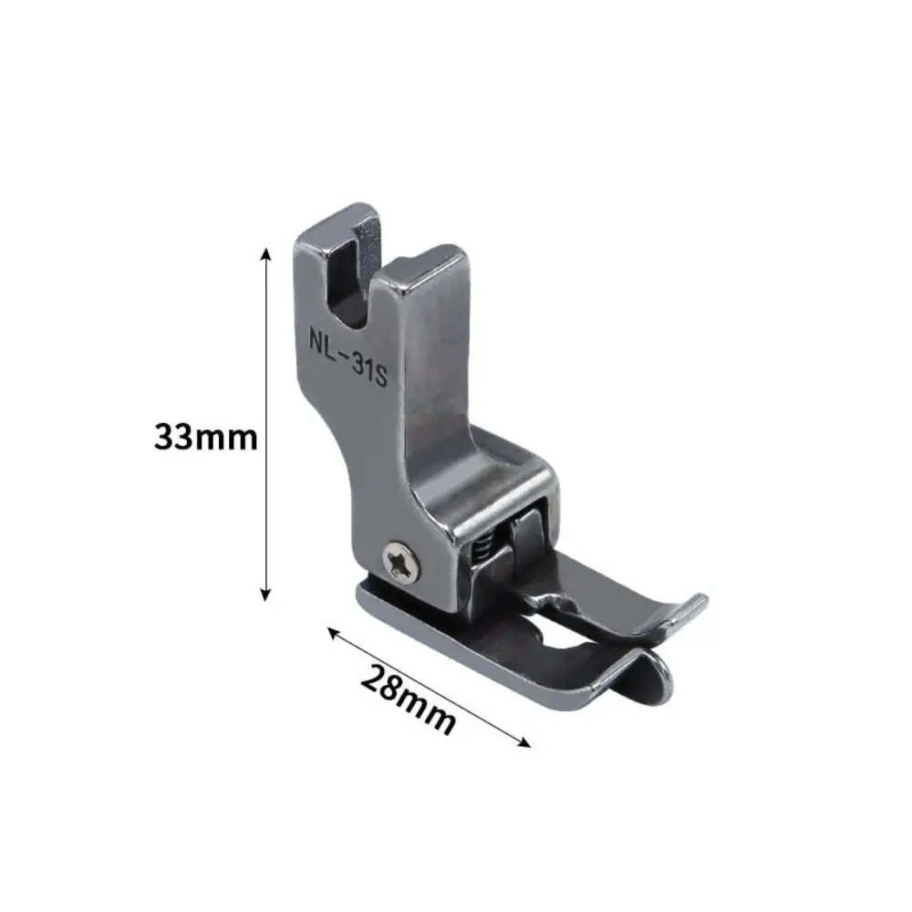 Steel Guide Presser Foot Zipper Compensating Feet NR-31S NL-31S Right Left Stitch in Ditch Lockstitch Sewing Collar Presser Foot