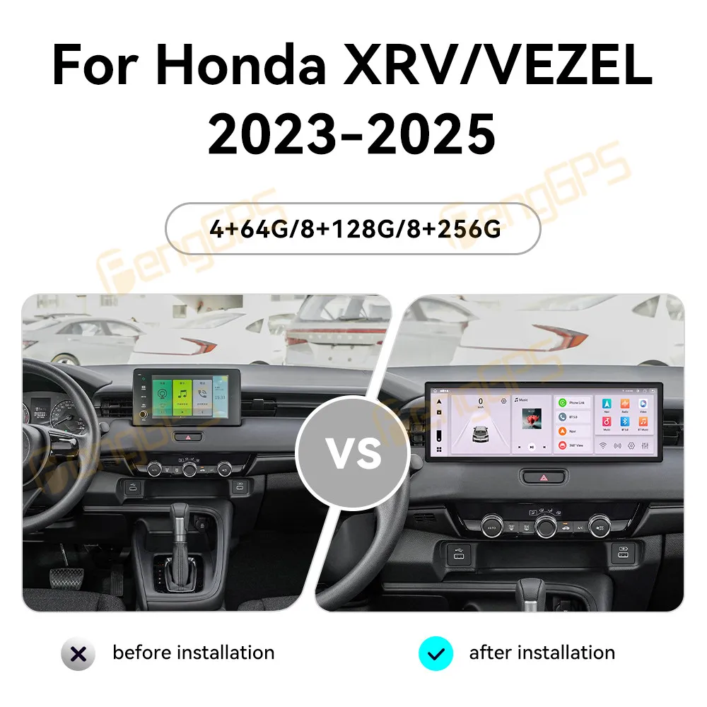 For Honda XRV VEZEL 2023-2025 Android Car Radio Multimedia Video Wireless Carplay Autoradio Stereo GPS Navigation Head Unit