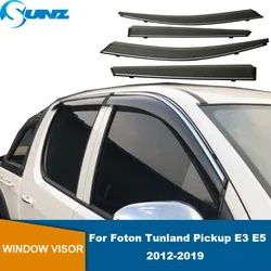 Window Visor For Foton Tunland Pickup E3 E5 2012 2013 2014 2015 2016 2017 2018 2019 Car Wind Shields Sun Rain Guards Sun Shade