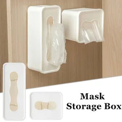 Plastic Wrap Storage Box For Disposable Gloves Masks Dustproof Wall Mount Garbage Bag Dispenser For Kitchen Storage Organizers