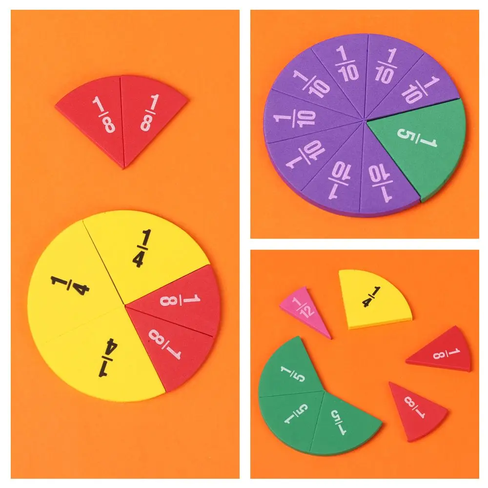 Pcs Toy Round Teaching Aids EVA Score Question Demonstrator Student Teaching Tools Fraction Addition And Subtraction Instrument