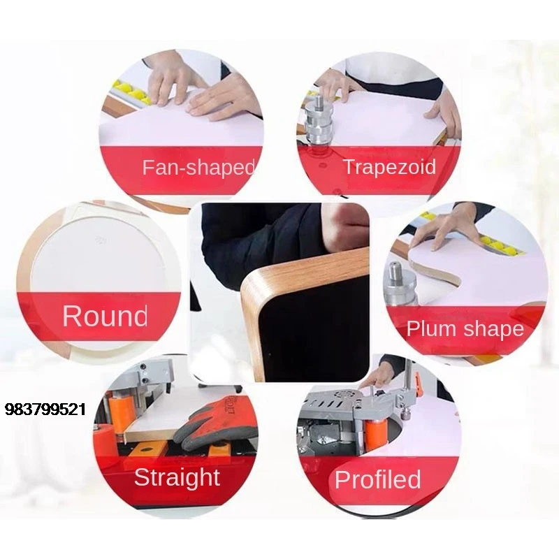 

Consummate 1100W Small Manual Edge Banding Machine Double Side Gluing Portable Edge Bander Woodworking Edge Banding Machi NEW