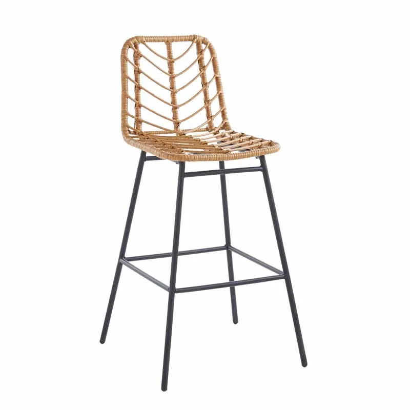 Esthetician Luxury Design Modern Minimalist High Office Bar Chair Dining Metal Computer Chair Rattan Sandalye Furniture XY50BC