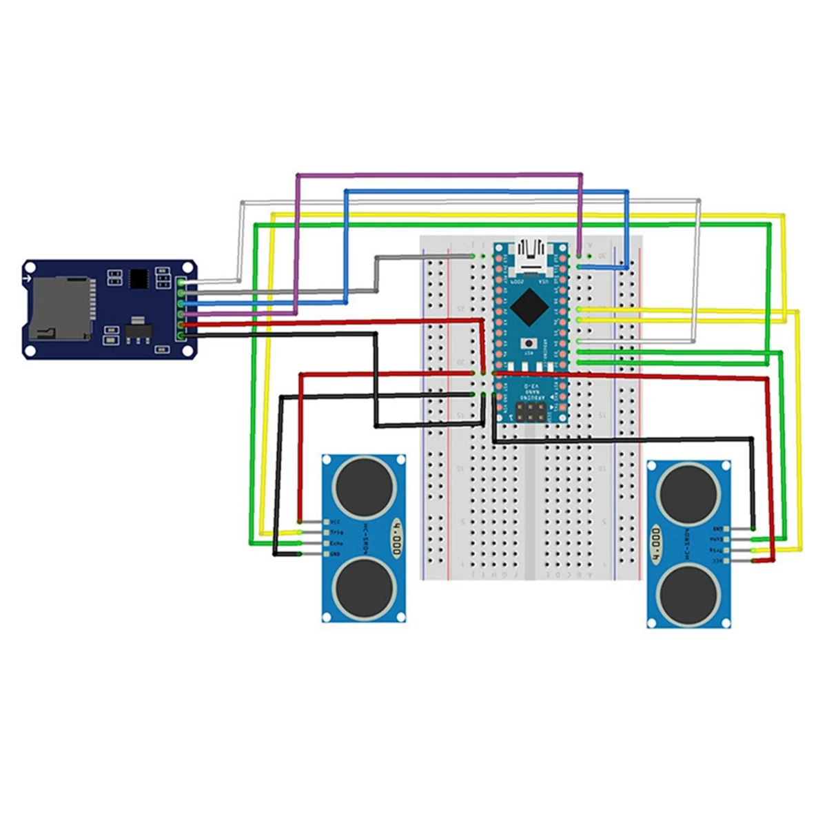 M85K 1Pcs Ultrasonic Module -SR04 SR04 4Pin Distance Measuring Transducer Sensor
