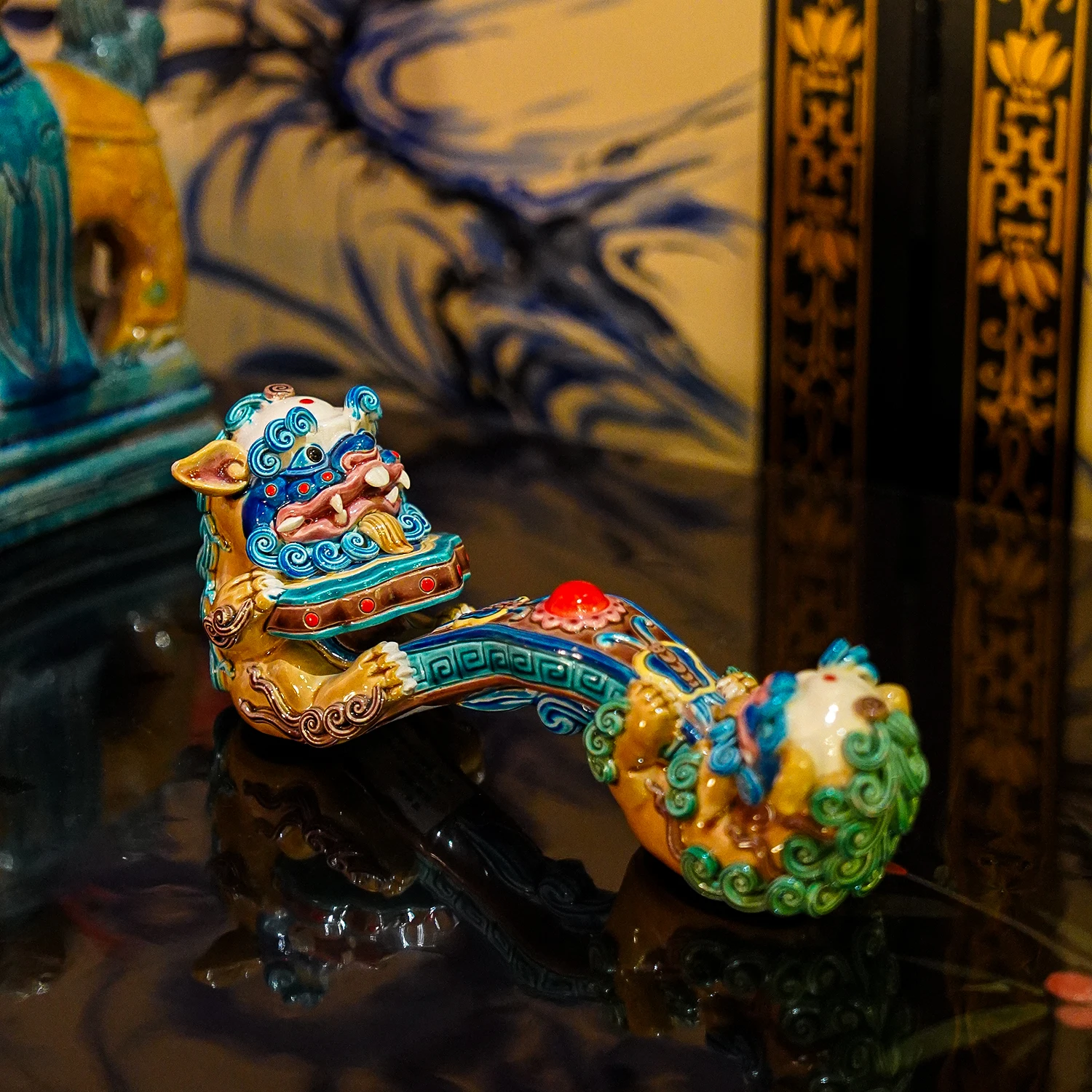 2025 Patrimonio Cultural Inmaterial Cerámica Enrollada esmaltada hecha a mano Todo desea Cerámica Muebles para el hogar Decoración de escritorio Po