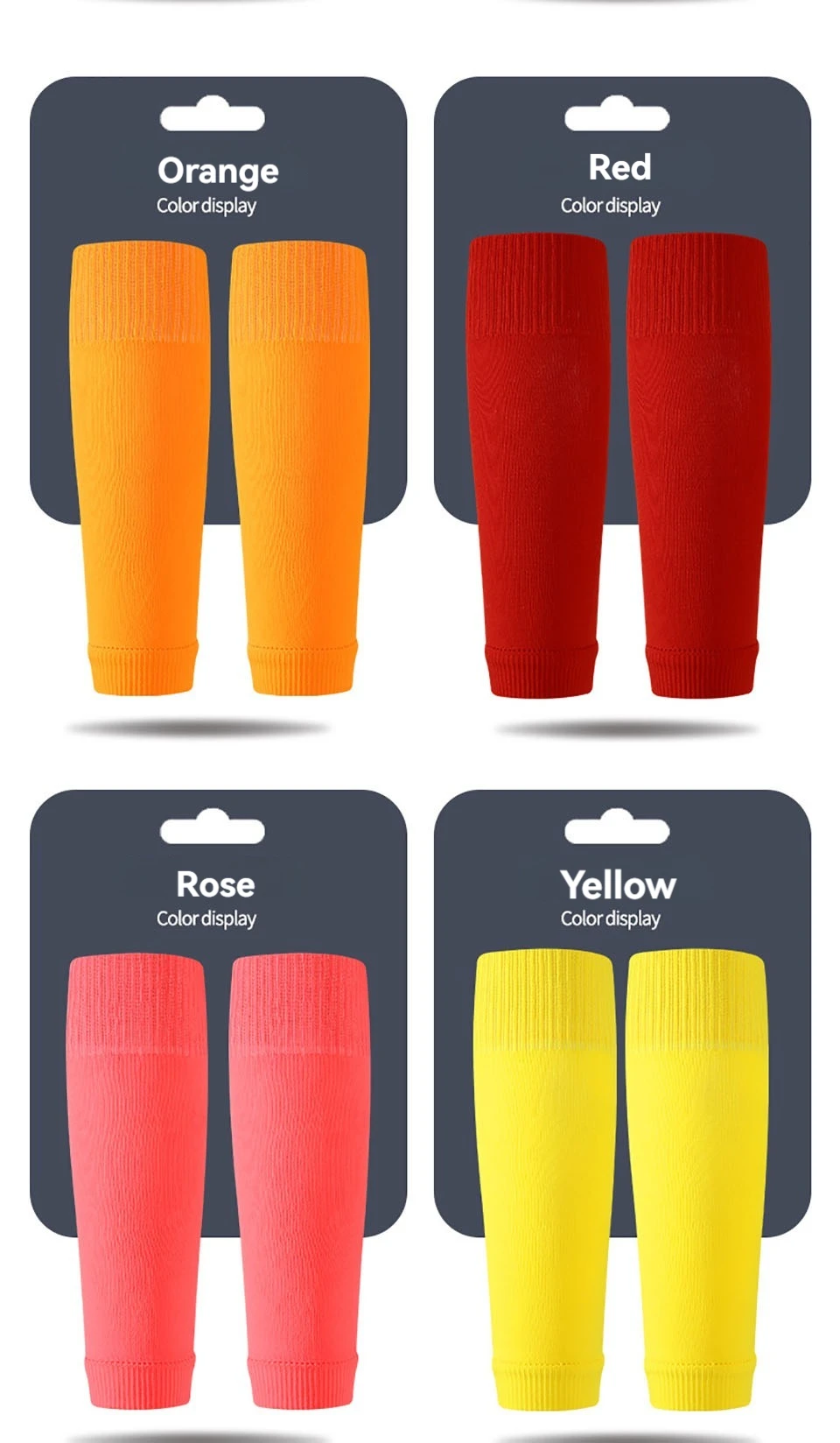 Loogdeel Fußball-Beinschoner-Socken für Erwachsene und Kinder, Schienbeinschützer, Wadenschutz-Socken, Beinabdeckung, atmungsaktive Sportsocken – Detail 12