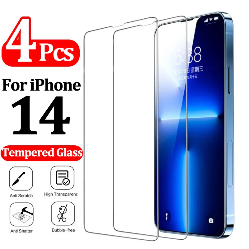 Screen Protector for IPhone 14 13 12 11 Pro Max XR XS Clear Tempered Glass Blast Film for IPhone 5 6 7 8 Protective Film