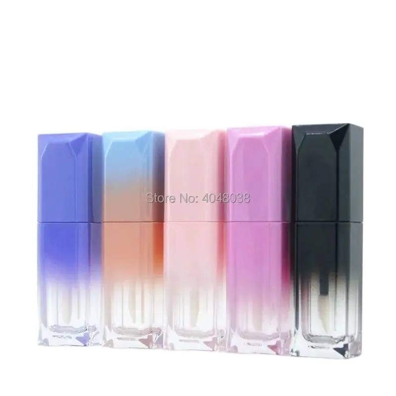 

10pcs 30pcs 50pcs Lip Gloss Tubes Square Gradient Black Pink Empty Cosmetic Lip Gloss Containers Makeup Lipgloss Packaging 5ML