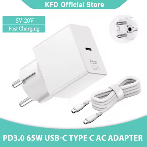 GaN PD 65W 20V 3.25A USB C TYPE-C Laptop AC Adapter Charger For LG Gram HU10967-20029 R-R-HR3-ADT-65DSU 16Z90P 17Z90P Mini Power