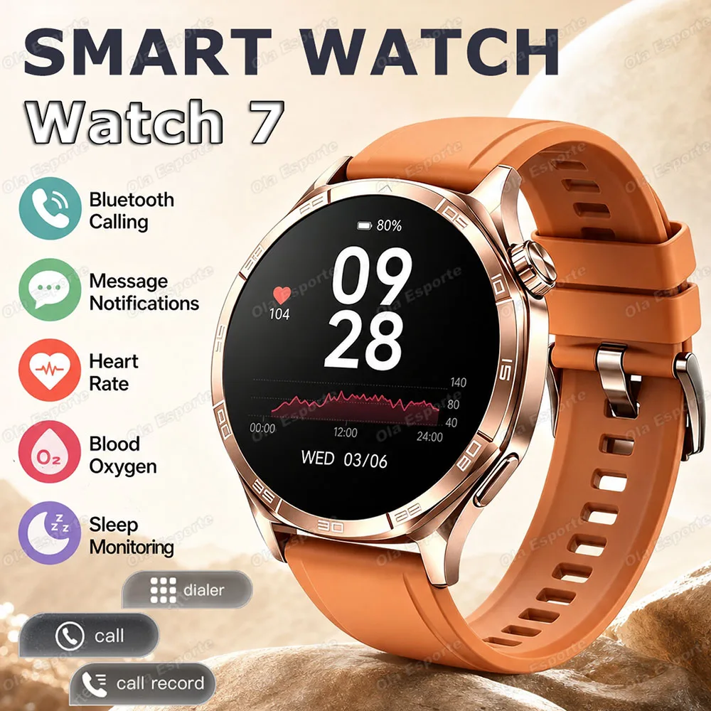 New Upgrade Smart Watch 7 Outdoor Sports Smartwatch Heart Rate ECG/Sleep Monitoring Bluetooth Call Waferproof Smartwatch HT30
