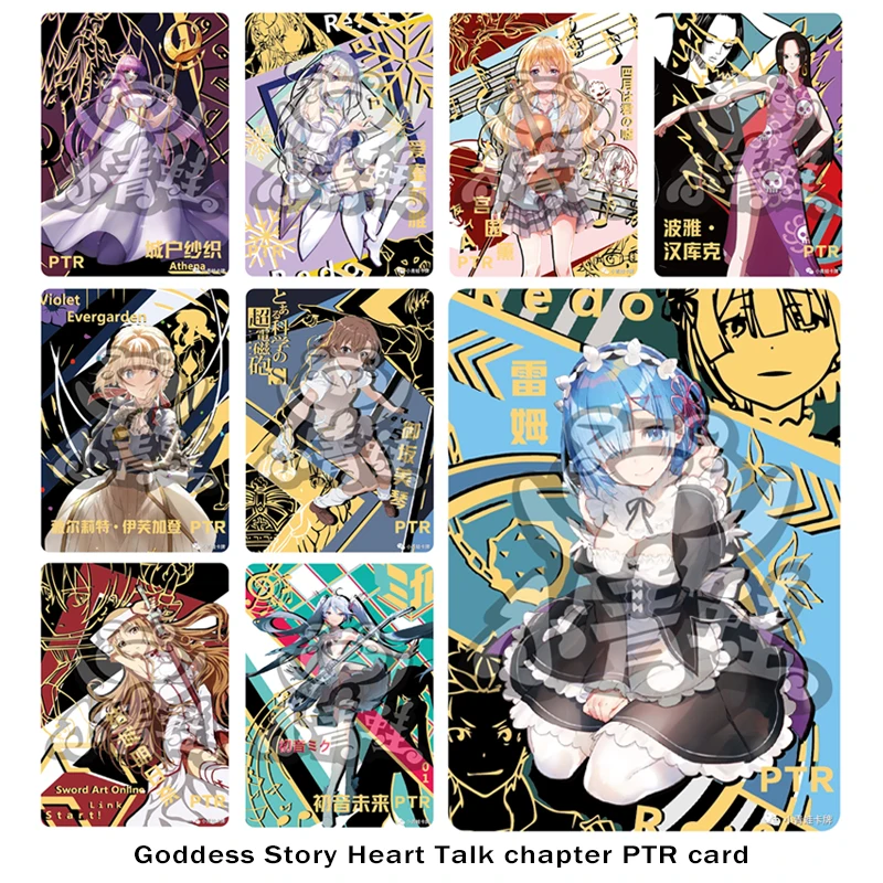 Anime Goddess Story Rare PTR reflection Flash Cards Makima Yor Forger Toys for boys carte da collezione regali di compleanno