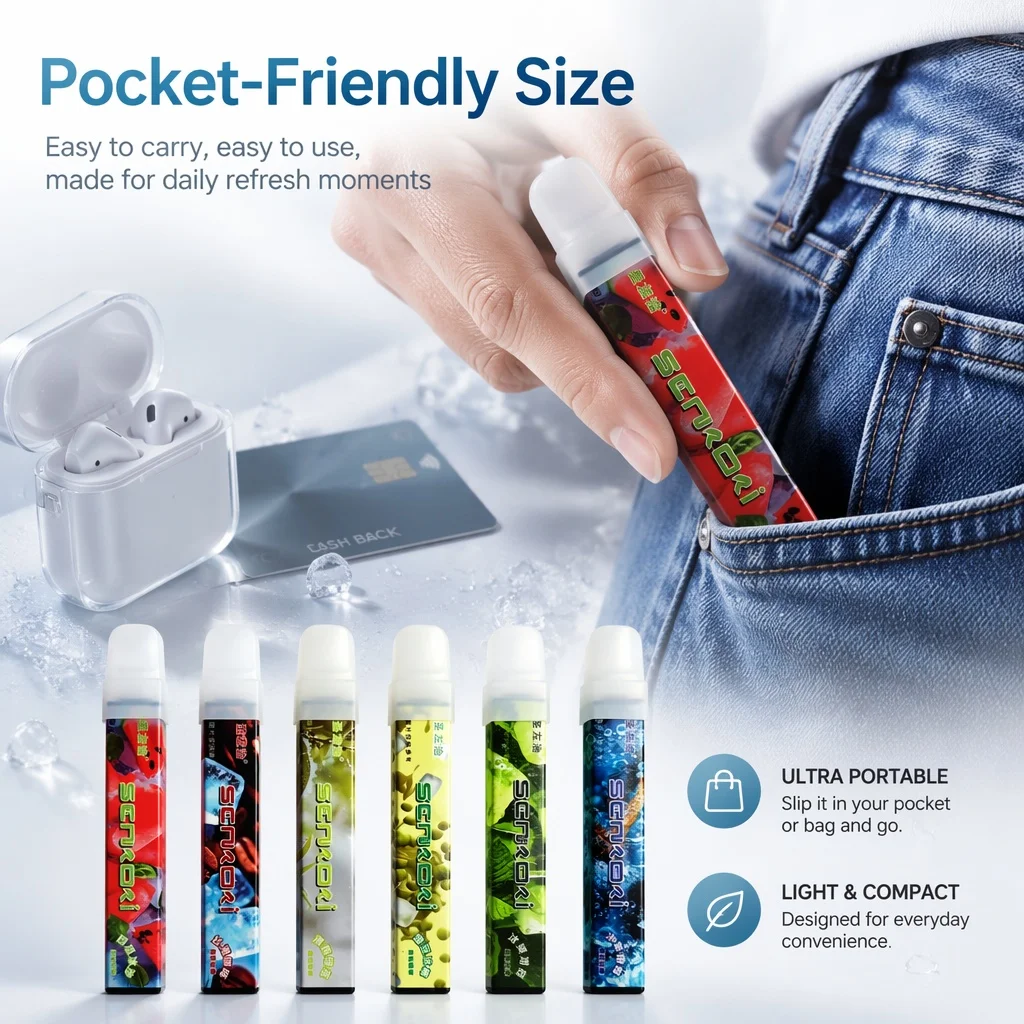 SENZZI Fruit Replacement Inhaler Stick Mint Cooling Non-Electronic Nicotine-Free Herbal Smoking Alternative Portable Oral Stick