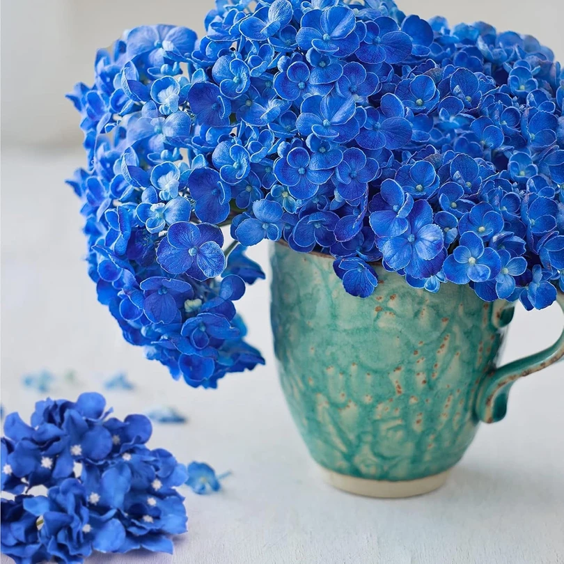 ดอกไฮเดรนเยียประดิษฐ์จากผ้าไหม - Bonsai Garden Festival บทวิจารณ์และราคา
