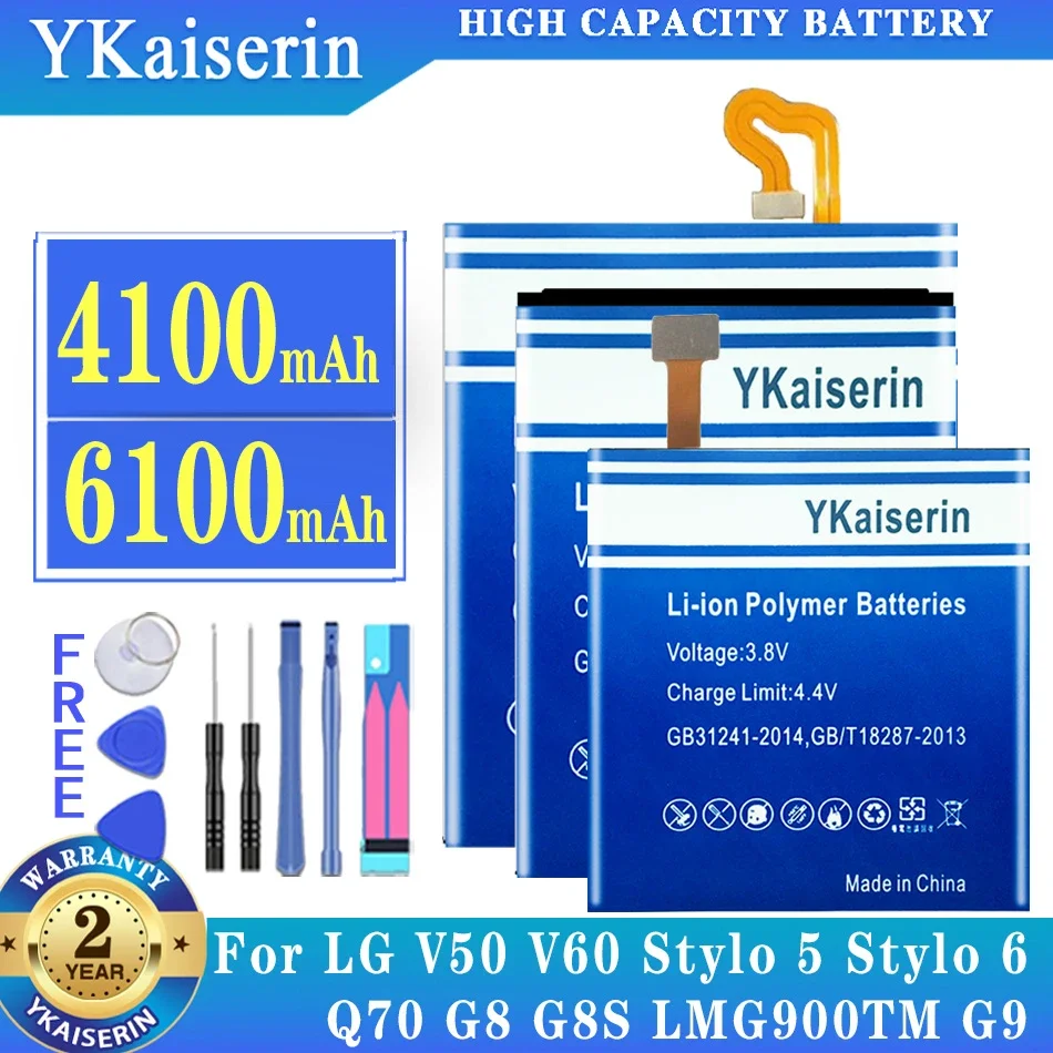 Battery For LG G8 G9 V50 V60 ThinQ G8S Stylo 5 6 K50S LMG820QM7 LM-Q730MM LM-V500 LM-G810 LMQ720PS LMV600VM LMG900TM BL-T42