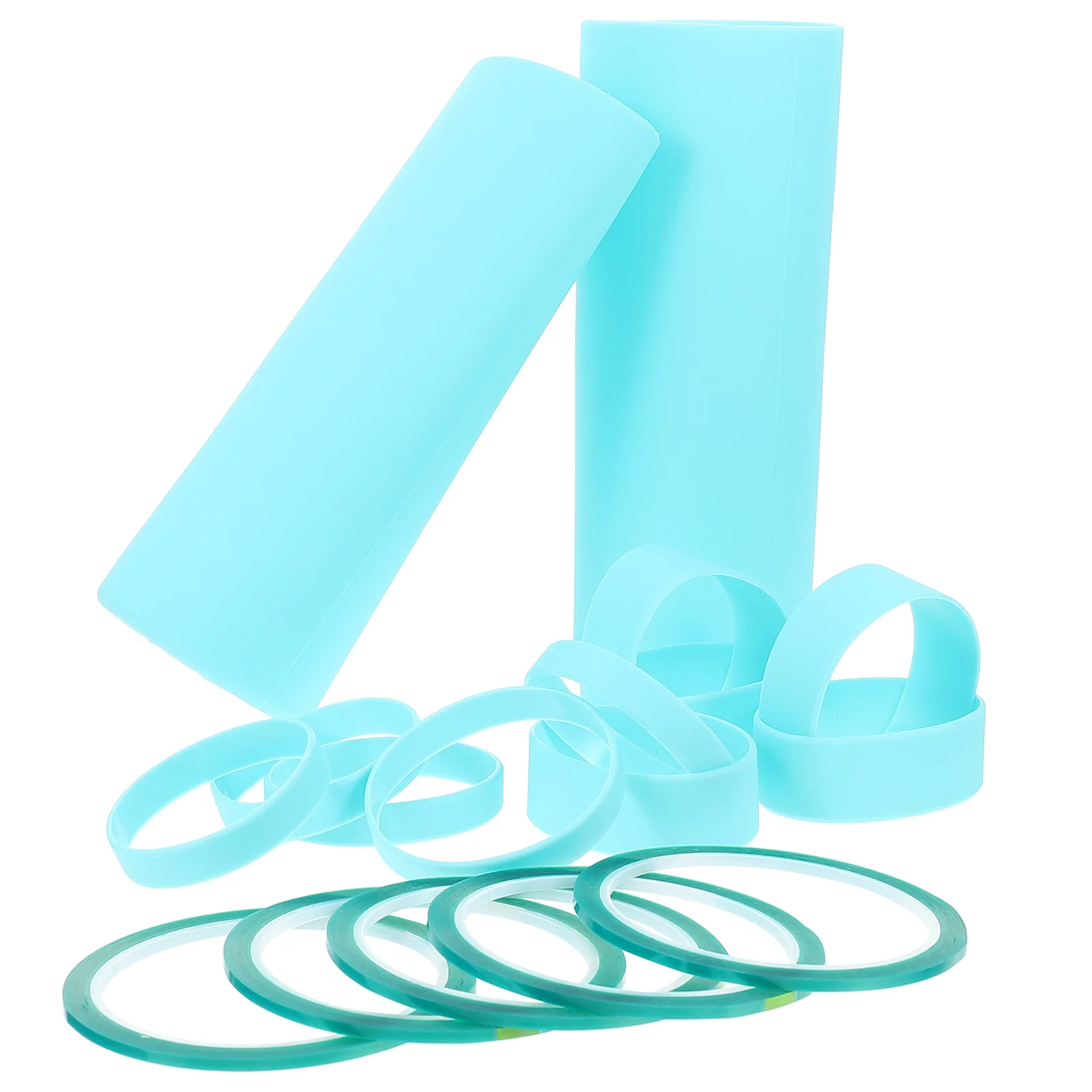 

1 set Silicone Bands Heat Resistant Reusable Wraps for Mugs Tumblers Bottle Elastic Glass Water Sleeves Covers Long Sublimation