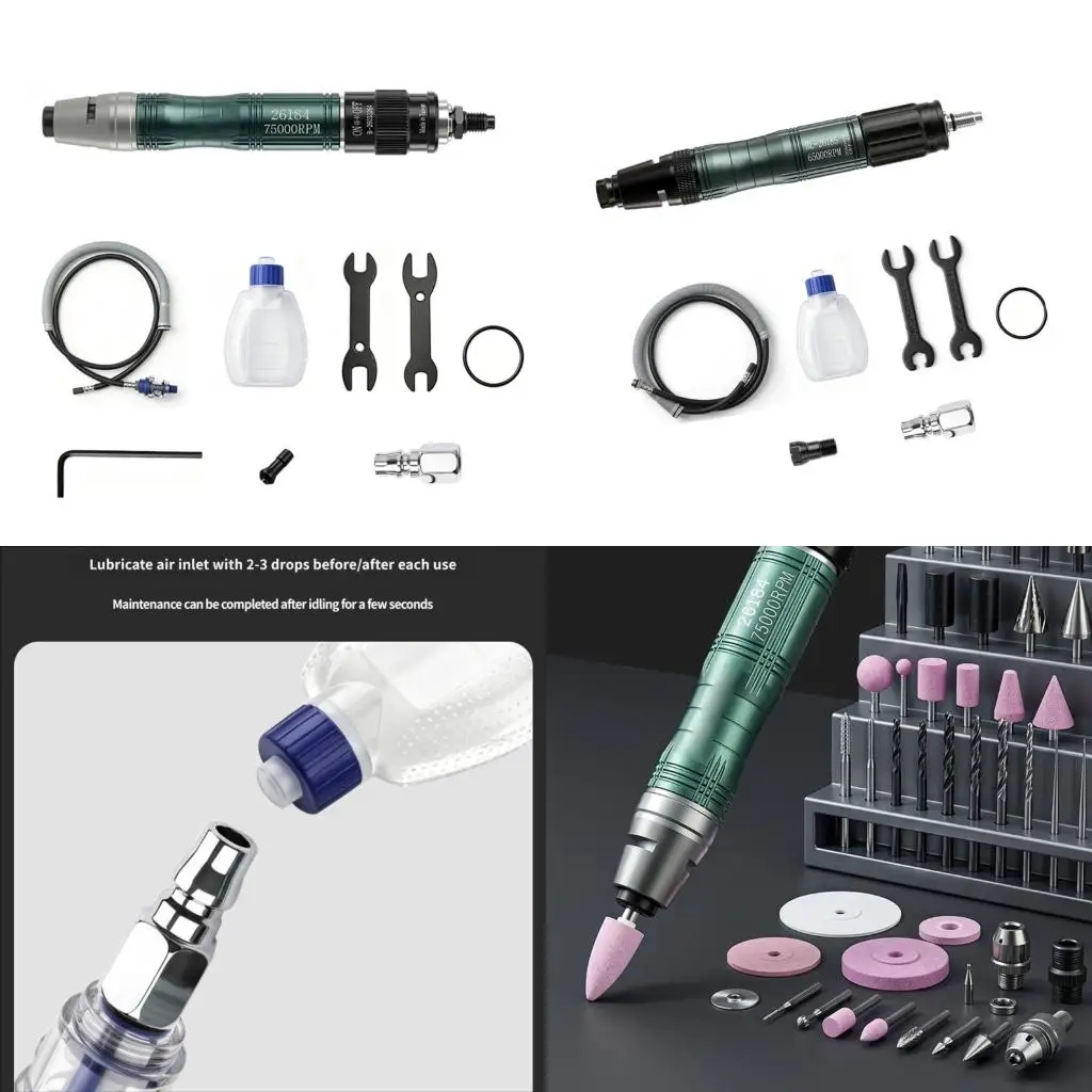Lightweight Ergonomic Air Grinder Pneumatic Polisher With Multiple Attachments Suitable For Craftsmen & DIY Enthusiasts high