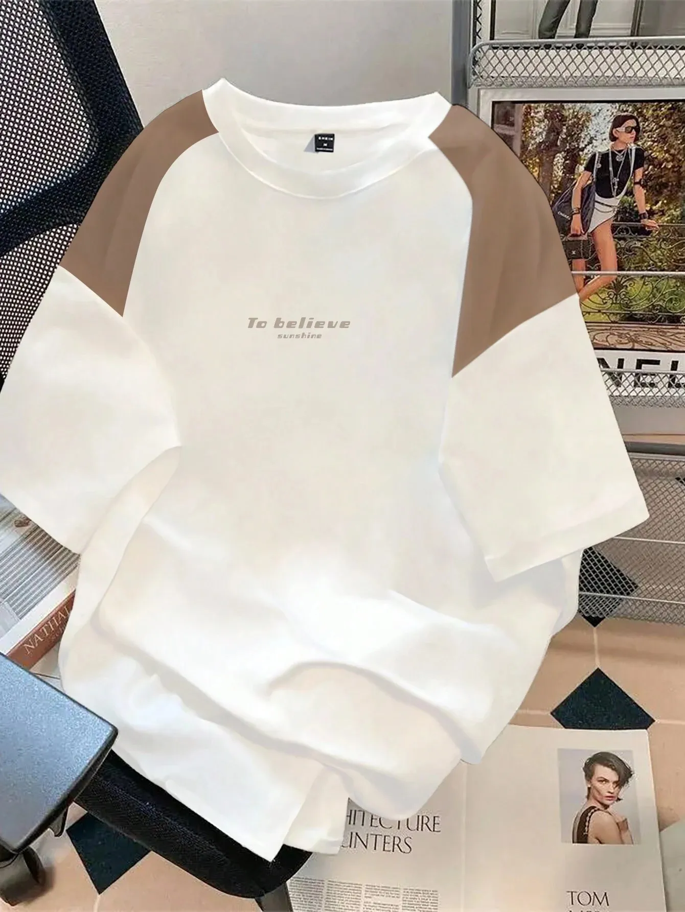 

The new men's T-shirt for the summer of 2025 features a casual fashionable comfortable and soft 3D letter pattern print