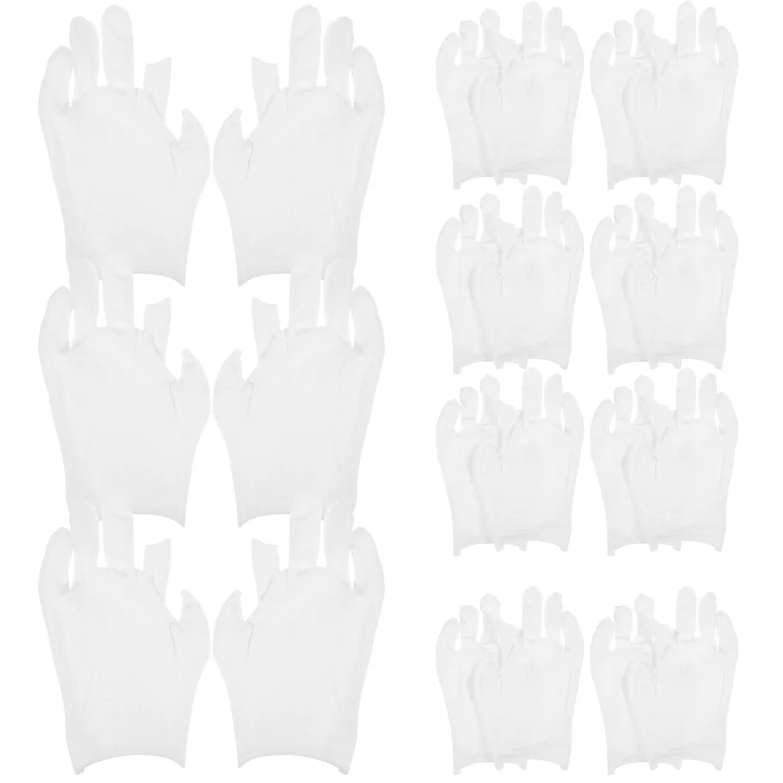 

12Pairs Moisturizing Cotton Gloves White Working Cotton Gloves for Dry Hands Breathable Comfortable for Adult Women Men