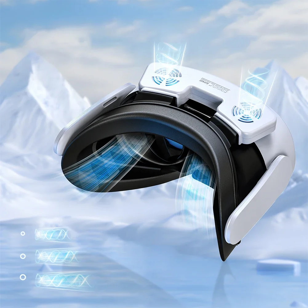 For Meta Quest 3S Face Cover Facial Interface with Cooling Fan Air Circulation Breathable Cooling Fan Face Cover VR Accessories