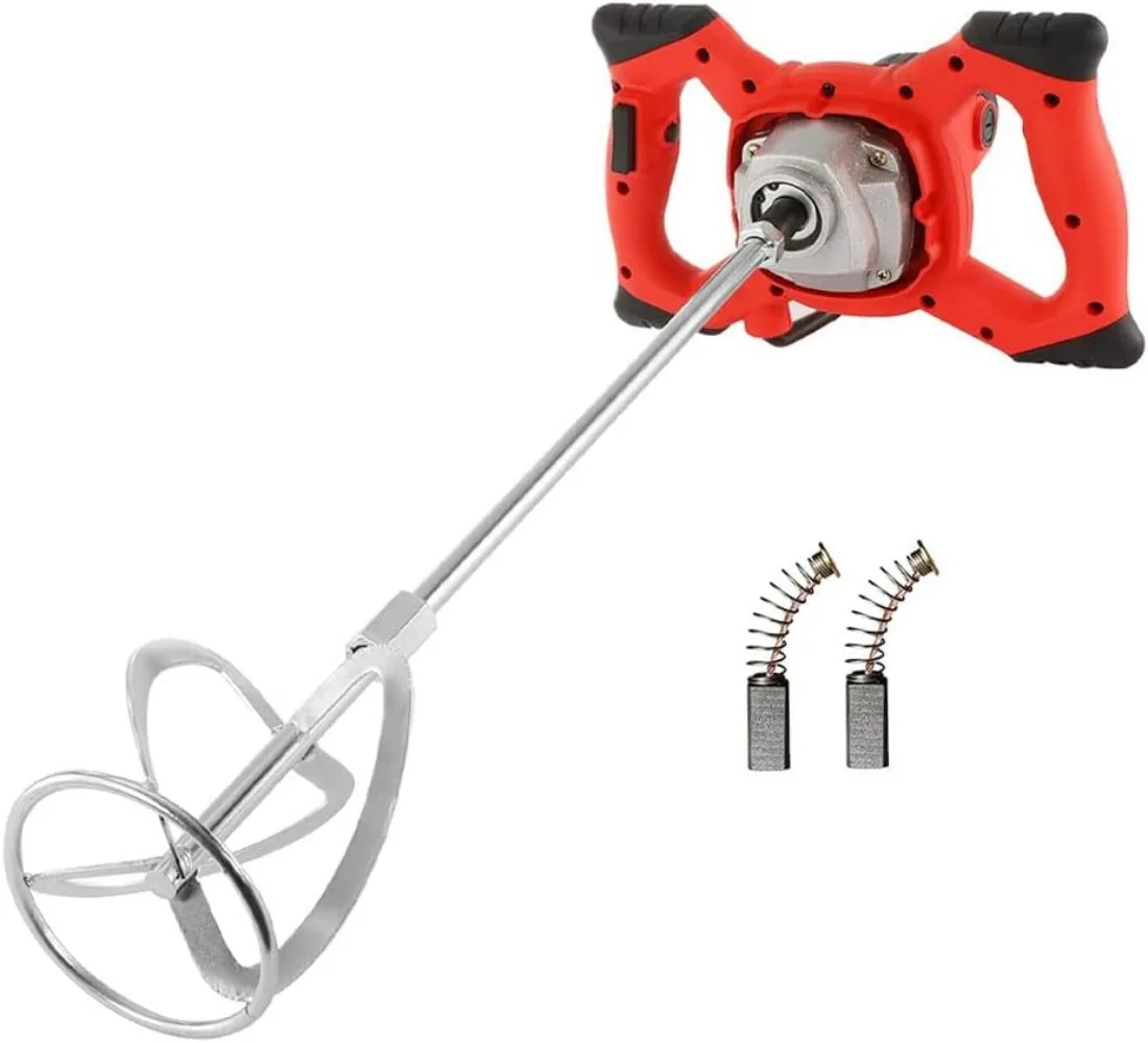 

2100W Electric Handheld Cement Concrete Mixer Rig Mortar Grout Cement Mixer Stirring Tool with Rod, 6-Speed Adjustment