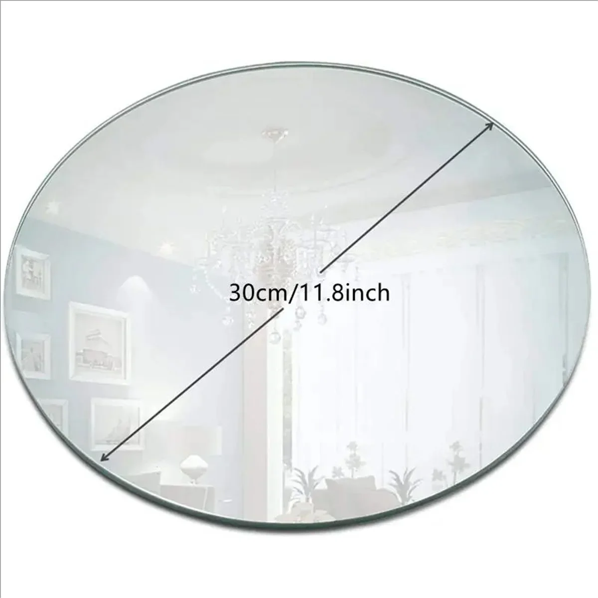 5pcs/10pcs 30cm Acrylic Round Dining Table Mirror Plate, Suitable for Weddings, Youngsters\'s Gift Parties and Birthday Parties