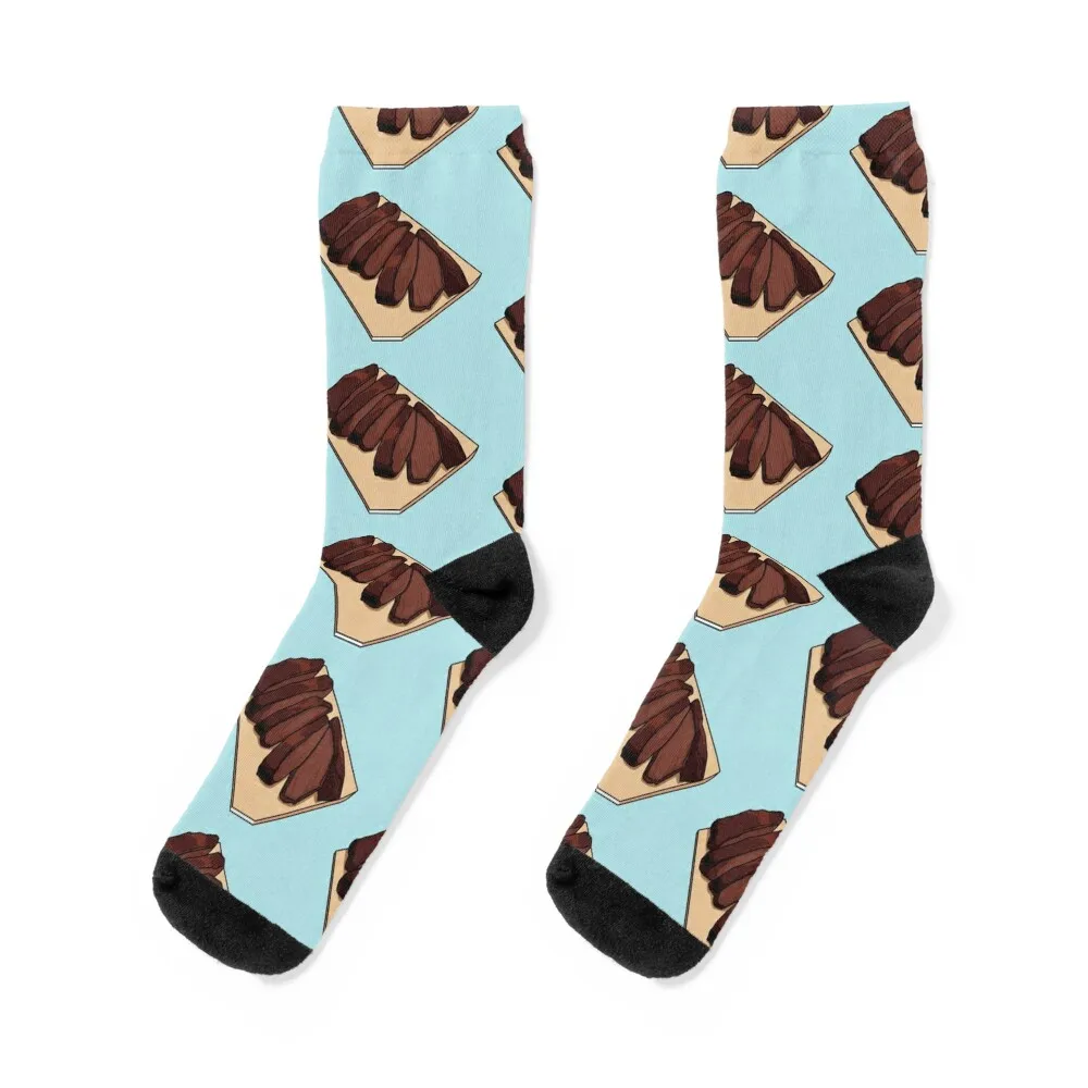 

Beef brisket cartoon illustration Socks ankle heated anti-slip short Women Socks Men's
