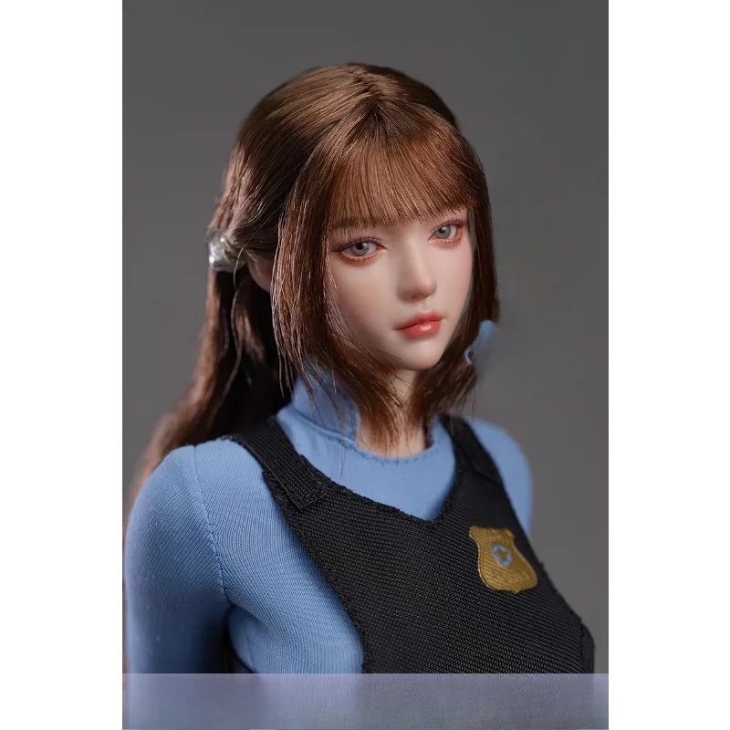 Prévente I8-C010 1/6 mignon lapin femme de police tête sculpter modèle uniforme de Police jupe pour figurines d'action de 12 pouces accessoires de corps