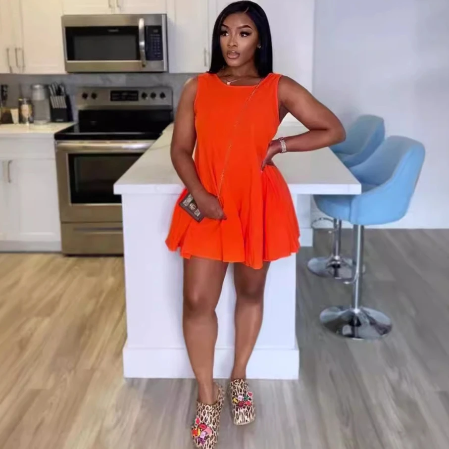 

Mini Dress Women Dresses A Line Vestidos High Waist Casual Round Neck Sleeveless Elegant Splice Y2k Club Beach Summer 2025