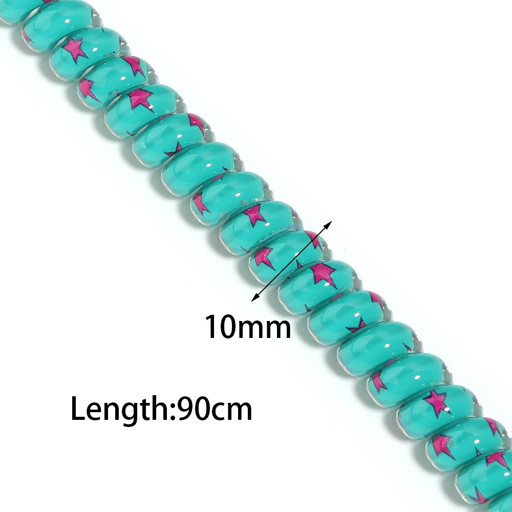 1 Stück 90cm TPU Hochelastisches Telefonkabel Bunt Bedrucktes Seil für DIY Telefon-Lanyard Schlüsselanhänger Lade-Datenkabel-Schutz – Detail 1