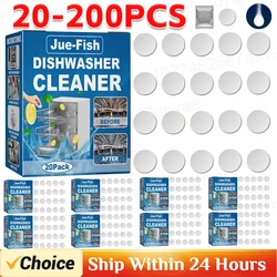 1-10pack Dishwasher Cleaner Strong Oil Stain Removal Descaling Detergent Tablets Kitchen Cleaning Tools Dishwasher Cleaning