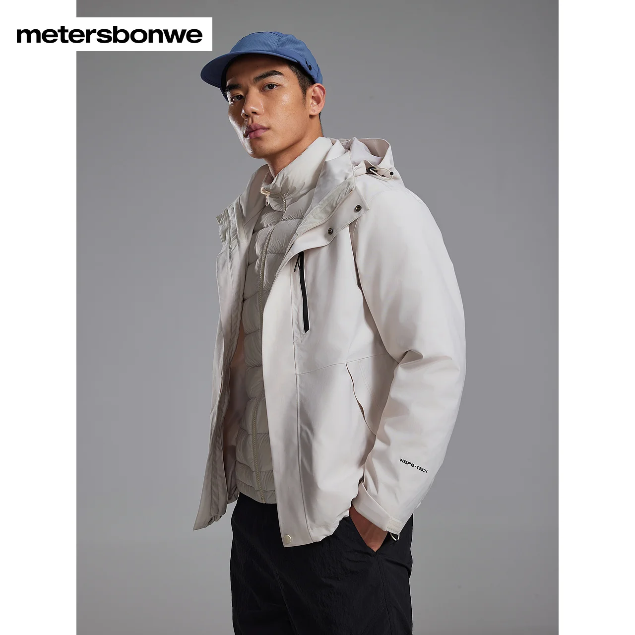 Metersbonwe-Men's Waterproof New 3-in-1 Outdoor Jacket Puffer  Windproof Oilproof Warm  Three Ways to Wear Winter