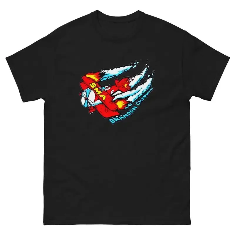 Sma Santa Monica Airlines Red Plane Skateboarding Tee Shirt Design