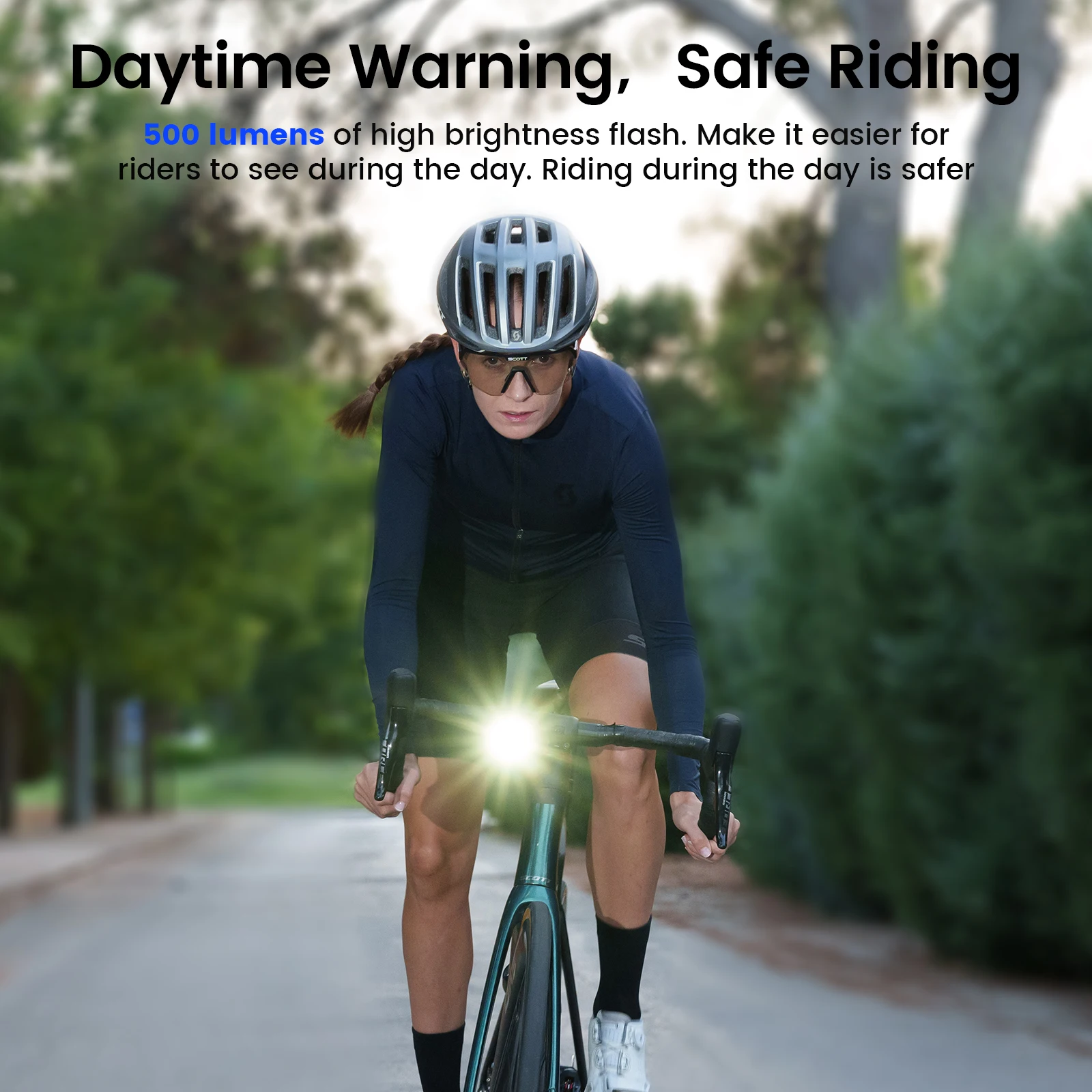 RAVEMEN FR1000 الدراجة العلوي ل Garmin Wahoo Bryton XOSS IGPSPORT قابلة للشحن المتكاملة إضاءة دراجة هوائية وتصميم قوس GPS