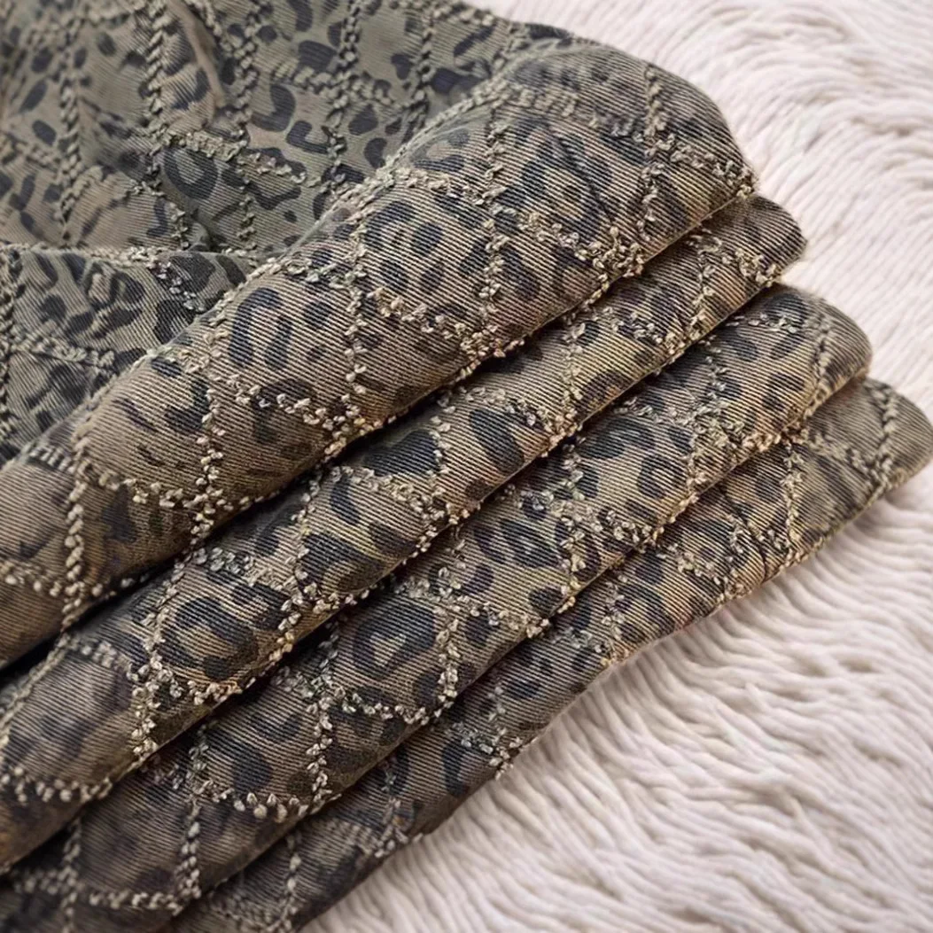 2025 الربيع والخريف جديد ليوبارد طباعة عالية الخصر رقيقة الجينز المرأة الشارع الأمريكية الرجعية بناطيل كاجوال #4